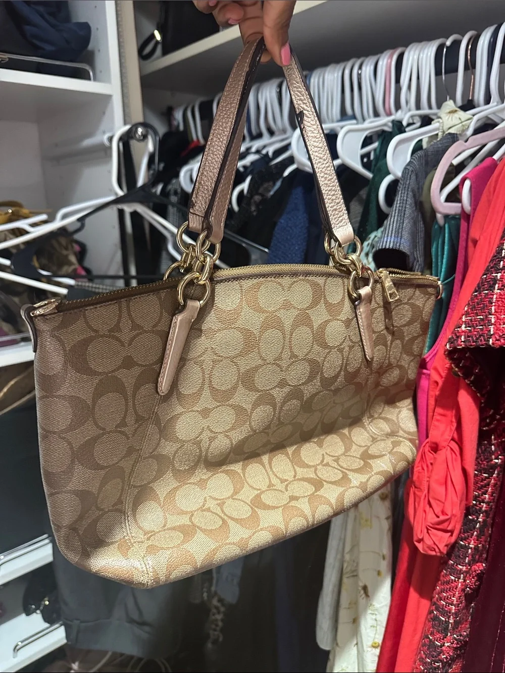 Coach tote featuring